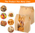 PercyEffie 120 Pack 14" 8.3" 3.5" 600 Large Krafts Paper Bread Bags with Clear Window x x for Homemade Sourdough paper