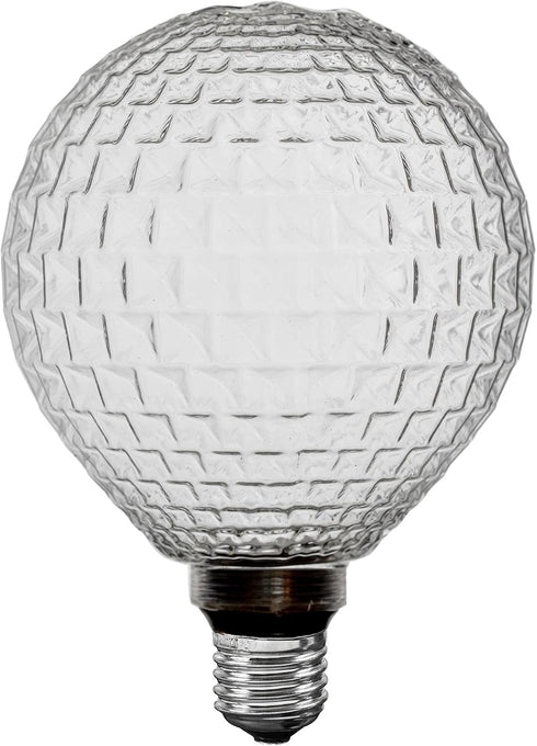 Festive Living 5" G125 Bulb 2700K 3 E26 IP54 Celeste Glow LED Glass Globe for Pendants and Patio Strings, Warm White