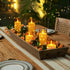 9 Homemory Pcs Flameless Candles with Embedded Star String Fairy Lights, Battery Operated Candles, LED Candle, Fake