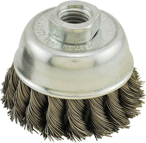 IVY Classic 38901 Stainless Steel Knot Wire Cup Brush - 3-Inch x 5/8-Inch-11 Arbor, 0.020-Inch Coarse