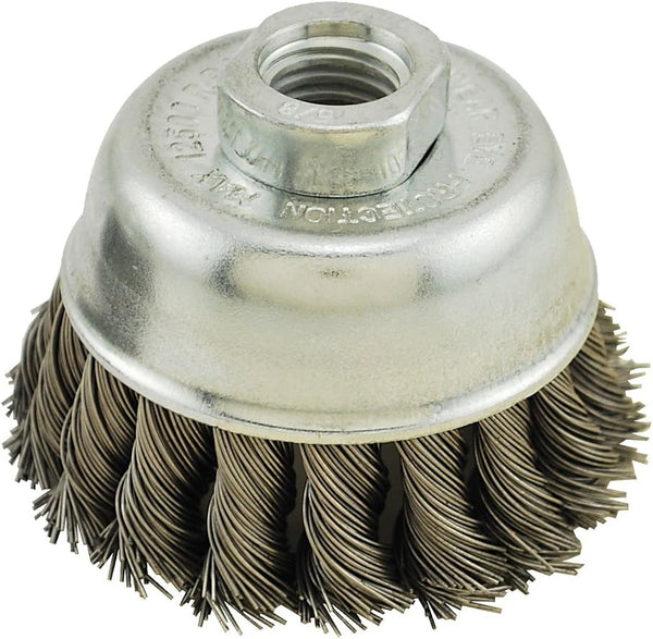 IVY Classic 38901 Stainless Steel Knot Wire Cup Brush - 3-Inch x 5/8-Inch-11 Arbor, 0.020-Inch Coarse