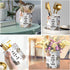 WAVEYU Cute Pen Holder for Desk, Ceramic Pencil Holder, Makeup Brush Holders, Desktop Stationery Organizer for School Students Office Women Teens Girls Boys, Words by WAVEYU