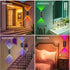 NINE SQUARE EGOU 7 1500mAh LED Wireless Wall Sconce with Colors Changing, Motion Sensor Light Indoor, Rechargeable