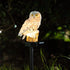 Garden Solar Light Outdoor Decor, Resin Owl Solar LED Light with Stake for Flower Fence Lawn Passage Decoration