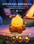 Dimmable, Chibi Campfire Night Light, Silicone, LED Flickering Flame Lights, Rechargeable Bedside Nightlight, Anime