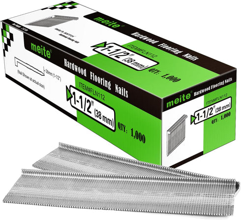 meite 16 Gauge 1-1/2 Inch Flooring Nails, 16GA L Cleat Nails (1,000 Counts)