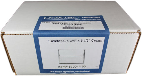 Envelope, A6 4 3/4" x 6 1/2" Cream, 100 Pack for Mailing