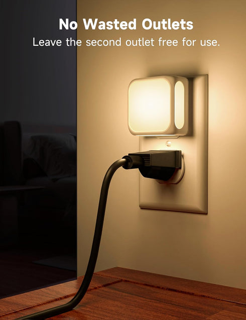 Night Lights Plug into Wall, 2 Pack, Bright Night Light with Dusk to Dawn Sensor, Soft White 3000K