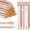Crtiin 50 Pcs Half Pencils with Eraser, Golf Pencils for Baby Bridal Shower Mini Game Pencils (Dot, Heart)