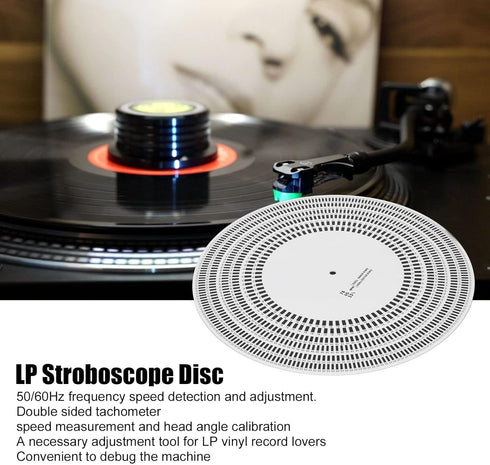 Turntable Strobe Disc, Stroboscope Mat for Rotational Speed Detection, Calibration Disc for Record Player