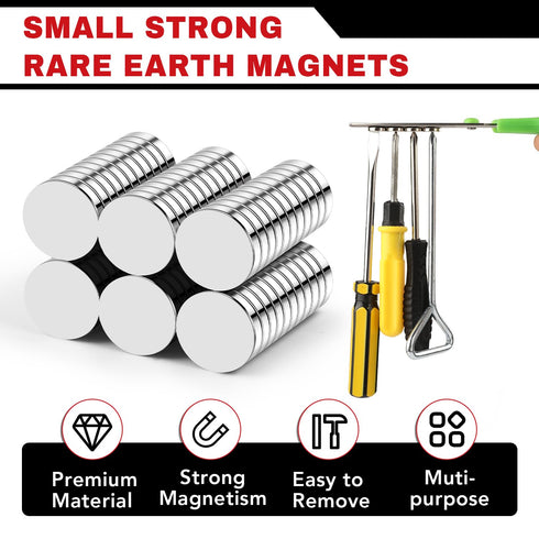 70 PCS Small Round Rare Earth Refrigerator Magnets, Tiny Strong Neodymium Disc Magnets for Crafts, DIY, Office
