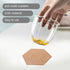 Ceramic Coasters 10pcs Hexagon Cork Boards Tiles Decorative Self-Adhesive Bulletin Board Memo Board for Home Office