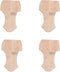 Kisangel Wood Carving Rubber Wood Furniture Legs for Sofa Chair Table 12x6cm