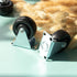 Framendino 4 Pack Heavy Duty Rubber Casters - 1.5 Inch Non-Swivel Top Plate for Furniture, Black