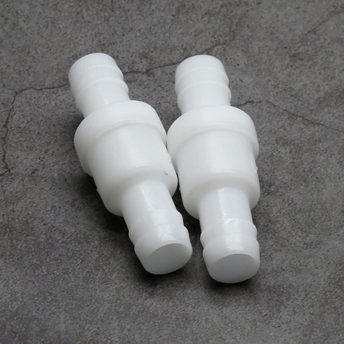 2Pcs Check Valve 1/2" Plastic Barb Hose, One Way Inline Check Valve for Fuel, Gas, Liquid, Air