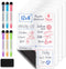 Magnetic Dry Erase White Board Sheet for Fridge (12x8"), Stain Resistant Technology with 6 Markers & Big Eraser