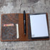 JJNUSA Compatible Rocketbook Mini Cover, Handmade Distressed Genuine Leather Journal Notebook for Card Holder
