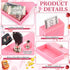 4 Sets CroBlissful Pink Money Bank Acrylic Box for Gambler Winner Bank Portable Safe Casino Money Box Gift for Gambler