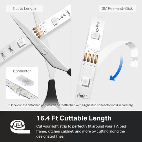 16.4ft 16 25,000 (KL400L5) Kasa Smart LED Light Strip, WiFi LED Strip Works with Alexa, Google Home, SmartThings, High