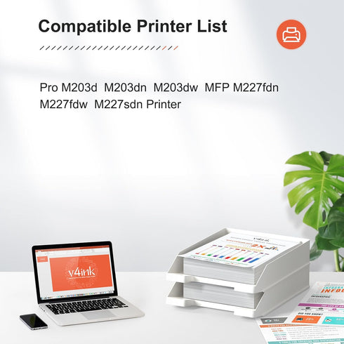v4ink Compatible CF230A Toner Cartridge Replacement for HP 30A 30X, 2Pack Black Ink for HP Printers
