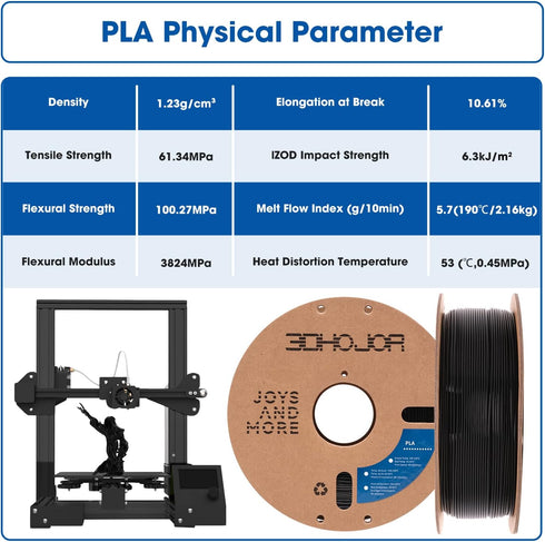 PLA Filament 1.75mm, 3D Printing High Speed, 1kg*4 Bundle Cardboard Spool, Black+White 4Pack