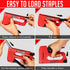 SHALL Light Duty Staple Gun, Red Upholstery Stapler with 1600pcs JT21 Staples for Crafts and DIY Decoration