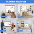 Double-Sided White Board with Black Aluminium Frame, 36" x 24" Magnetic Dry Erase Board for Home, School, Office