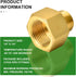 TAISHER 5PCS Brass Pipe Fitting, Reducer Adapter, 1/4-Inch Male Pipe x 1/4-Inch Female Pipe