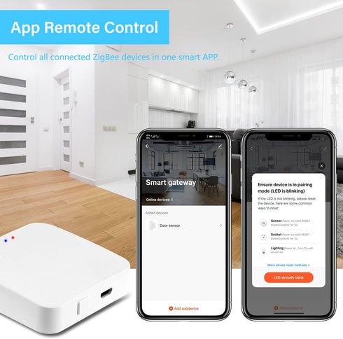 ZigBee 3.0 Hub, WiFi & Bluetooth Dual Mode Gateway, Tuya Smart Home Bridge, Voice Control via Alexa, Google Home
