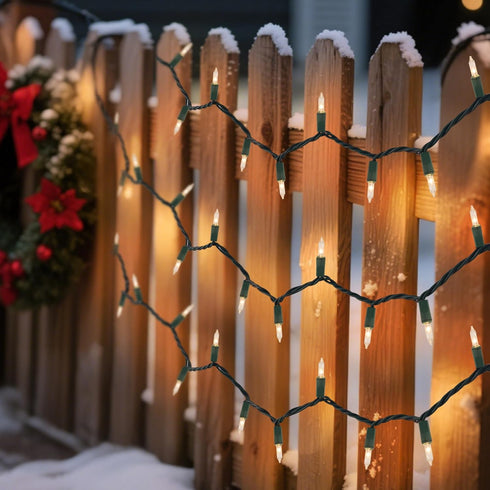 Watereem 2 Pack 100 Count Clear Christmas String Lights, Each, Incandescent Mini Christmas Lights, Connectable Xmas