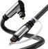 BlueRigger Optical Audio Toslink Cable - 35FT (90 Degrees Optical Cable for