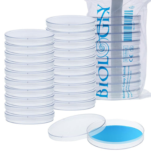30 Pack 90 x 15 mm Plastic Petri Dishes with Lids, Deep Clean Lab Petri Dish for Mycology and Science Projects