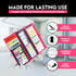 Nursing Clipboard Foldable with Medical Edition Cheat Sheets, 3 Layers Aluminum Clipboard for Nursing Students (Pink)