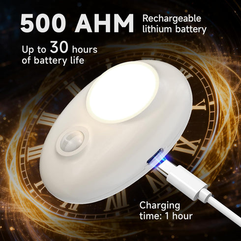 3 Dimmable Closet, Desk(6 Pack) Pebble-Shaped Night Lights Motion Sensor Light - Color Changing, Magnetic Mount Puck