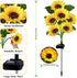 4 Pack 24 VOOKRY Solar Lights Outdoor, with Sunflower Lights, Waterproof Solar Flowers Garden Decor, Birthday Gifts