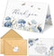 CYGGUN 25 Pcs Funeral Thank You Cards with Envelopes, 46 In Watercolor Blue