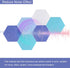 PATIKIL Felt Bulletin Board 11"x9.4", 8 Packs Self-Adhesive Hexagon Tiles for Sound Proofing with 30 Push Pins for Home