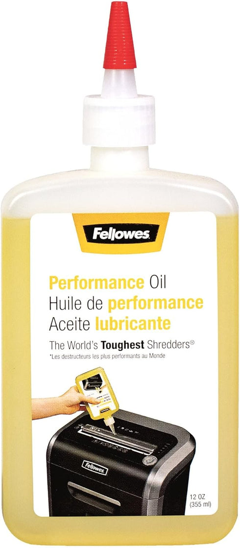 Fellowes 12 oz. 6 8.50 0.031 Inch, 10-Pack Powershred Performance Shredder Oil, & Powershred Performance Paper Shredder