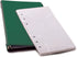 HNR Green Loose-Leaf Memo Book, 6 3/4 x 3 3/4", 6-Ring Binder, 80 Pages + Free Refill