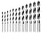 Metric Brad Point Wood Drill Bit Set, 12Pcs with Double Flutes for Carpenter Woodworking (3mm - 12mm)