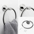NearMoon Bath Towel Ring, Modern Round Towel Hanger, Thicken Stainless Steel Hand Towel Holder, Wall Mounted (Chrome, 2