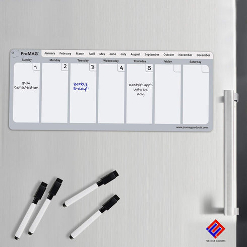 Fine Tip Dry Erase Black Markers with Magnetic Cap and Eraser, Pack of 10