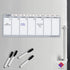 Fine Tip Dry Erase Black Markers with Magnetic Cap and Eraser, Pack of 10