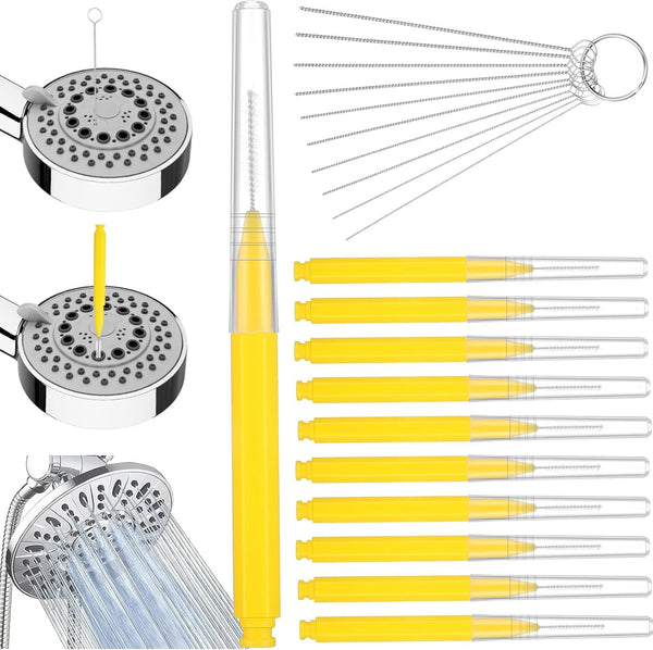 Gatuida Shower Head Cleaner, Small Gaps Hole Anti-Clogging Brush, Shower Nozzle Clog Removal Picks, 20PCS