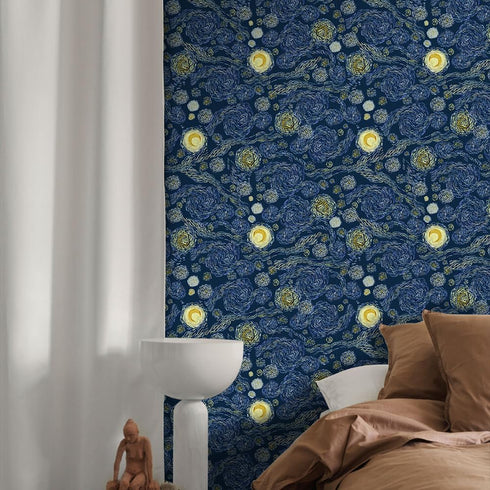 Modern Impressionist Art Peel and Stick Wallpaper 17.71in X 118.1in Self Adhesive Waterproof Abstract Vinyl Wallpaper