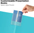 Dunwell 9x12 Presentation Binder with Clear Plastic Sleeves (Aqua), 24 Pockets for 9 x 12 or A4 Size Documents