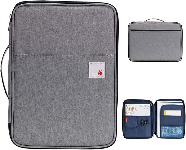 BTSKY New Universal A4 Document Bags Portfolio Organizer - Waterproof Travel Gear Organizer for iPads, Notebooks