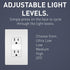 Legrand radiant NTL885TRWCC6 15 Amp Adjustable LED Night Light Outlet, Tamper Resistant Decorator Receptacle, Optional Louver, White (1 Count)