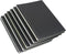 Yansanido 6 Pcs A5 Spiral Notebook, Thick Plastic Black Hardcover, 7mm College Ruled, 80 Sheets - 160 Pages