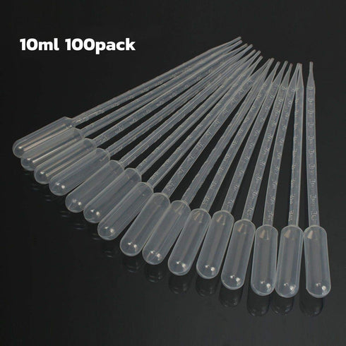 100PCS 10ml Transfer Pipettes, Disposable Calibrated Liquid Droppers for Science Laboratory